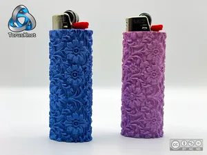 Floral Texture BIC Lighter Cover Sleeve