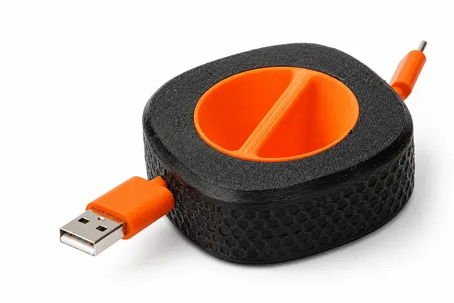 Introducing the Ultimate Portable Rotatable Data Cable Organizer Storage Box!