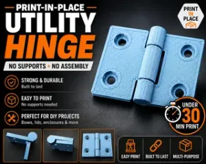 Print-in-Place Utility Hinge Small