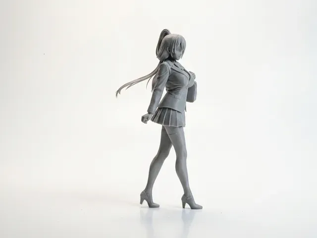 Anime Office Girl Figurine 3D Printable — Image 4 of 5