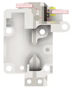 Qidi XMAX3 Filament Runout and Post Extruder cutter (4mm bearing)