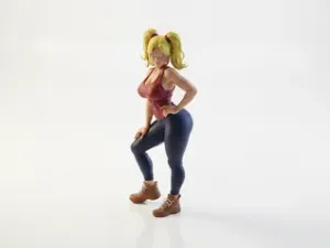 Fit Gym Girl Athletic Female Figurine 3D Printable
