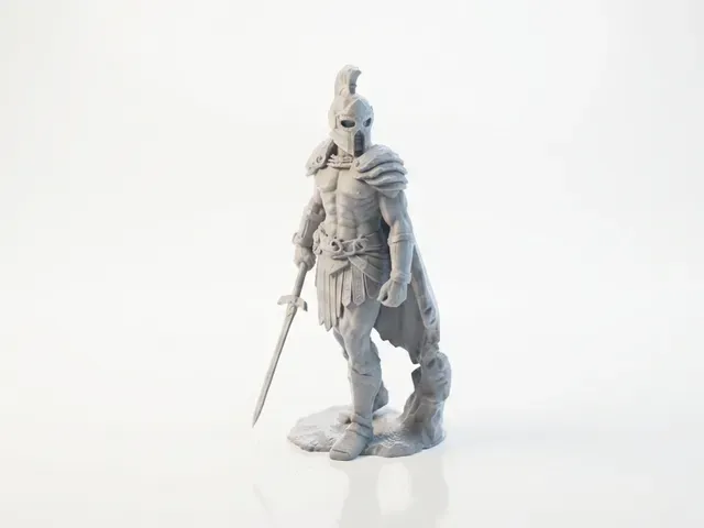 Spartan Warrior Figurine Fantasy 3D Printable — Фото 2 из 5