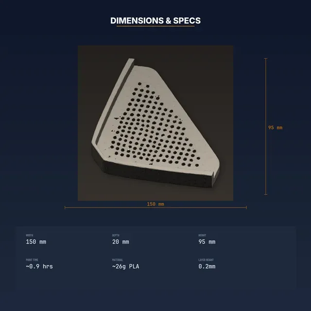 Corner Shower Caddy Shelf, Triangular Shape, Drainage Holes, - 3D Printable STL File — Фото 4 из 10
