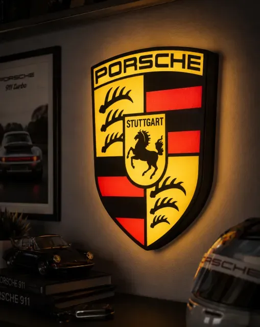 Porsche LED Lightbox | Multicolor 3D Printable 3MF