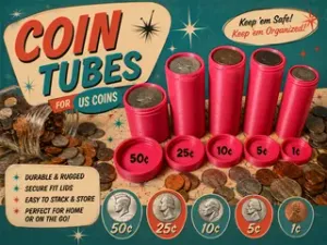 U.S. Coin Tubes - Penny to 50 Cent