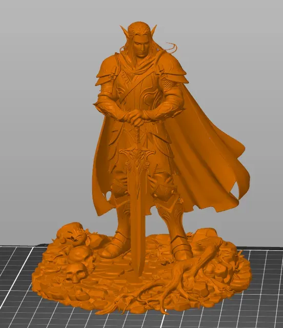 Vhorlath Realms – Elf – Veilwood Bladeguard (Dark Fantasy 3D Printable Miniature STL) — Фото 8 из 9