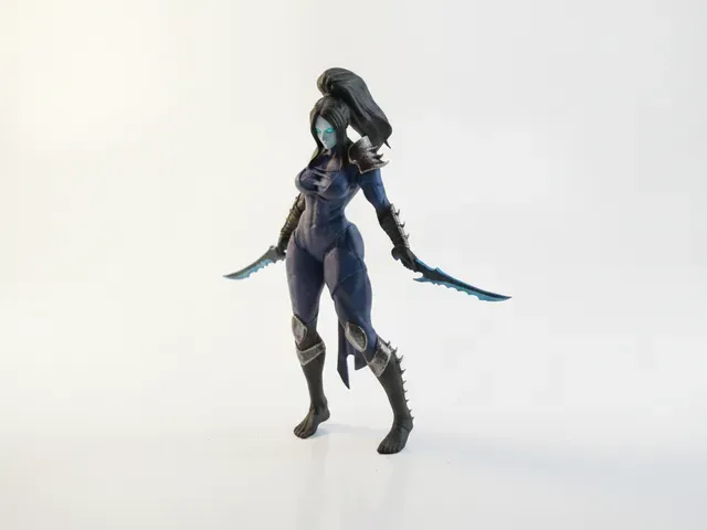 Twin Dagger Warrior Fantasy Figurine 3D Printable
