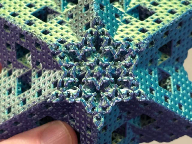 Menger Style Six-Pointed Star Fractal Sculpture | Level 4 — Image 5 of 8