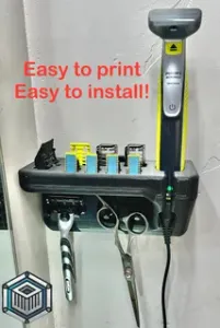Easy print, dovetail mount, Philips OneBlade Wall Mount V2 with hanging pegs
