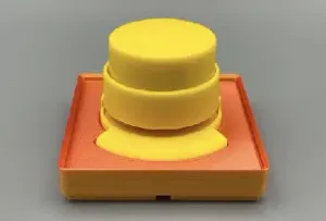 Gridfinity 2x2 bin for basic stapleless-stapler, with SourceCode