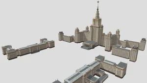 Moscow State University (lite) campus buildings