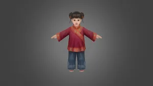 Little Girl Rigged 3D Model