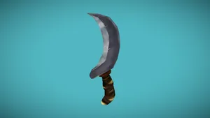 Pirate Knife - Hand-painted - Low Poly