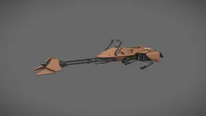 Speederbike 74-Z Star Wars Detailed draft