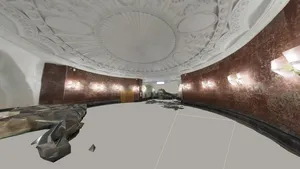 1954 Krasnye Vorota Moscow Metro Middle hall