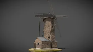 Windmill in Soviet Village
