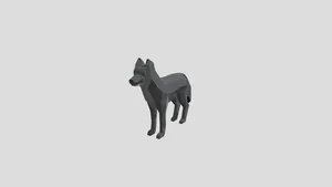 low-poly model of a Wolf from the "Taiga" set