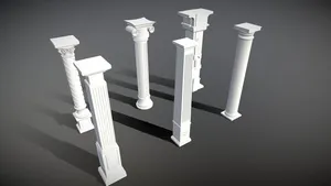 3D Columns Collection of 6 models