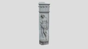 Scan 15 Fireplace Statue left - colour
