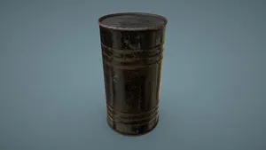 Black barrel | Game-ready | PBR | 4K