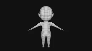 CHARACTER - BOY BASE MESH RIGGED LOW POLY