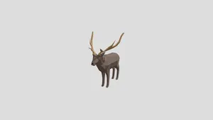 low-poly model of a Deer from the "Taiga" set