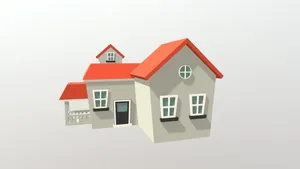 Low poly House_ Game Asset