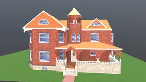 Victorian Brick house with new copper roof