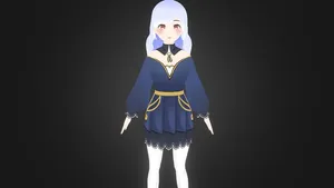 3D Anime Character girl for Blender