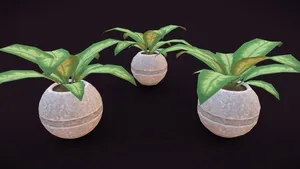 Stylized flowerpot
