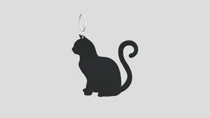 Cat Keychain To Print 3D (STL)