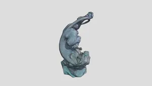 A Wounded Tiger. Sculptor G.Kurdiani. 1970s