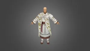 Monk Rigged 3D Model