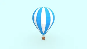 Hot Air Balloon - Low Poly