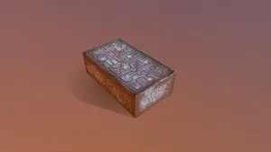 Low poly handpainted stylized stone piece