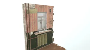 diorama THE DESTROYED HOUSE
