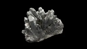 3D scan of silver covered quartz
