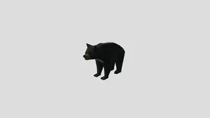 low-poly model of a Bear from the "Taiga" set