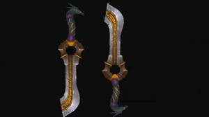 hand painted dagger