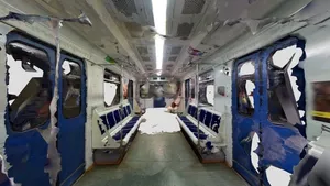 Moscow metro 81-714 car interior refribushed