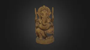 Scanning a Ganesha model By iReal 3D scanner