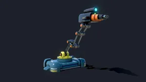 Sci-Fi Turret Animated