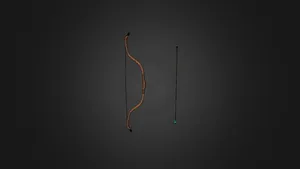 PBR Low-poly Game-ready Asset - Bow and Arrow