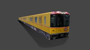 Japan Train Tokyo Metro Ginza Line (low poly)