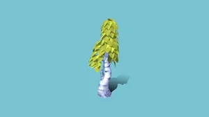Birch tree low poly handpainted (game ready)