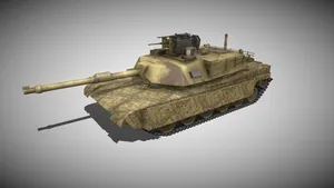 M1 Abrams Tank 3d model with interior