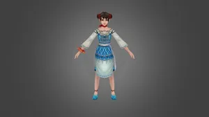 Young Girl Rigged 3D Model
