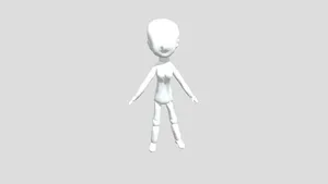 Beginner Anime Feminine Character 3D Model