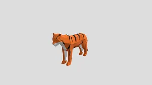 low-poly model of a Tiger from the "Taiga" set